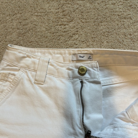 White TNA size 00 wide leg jeans - Picture 3 of 3